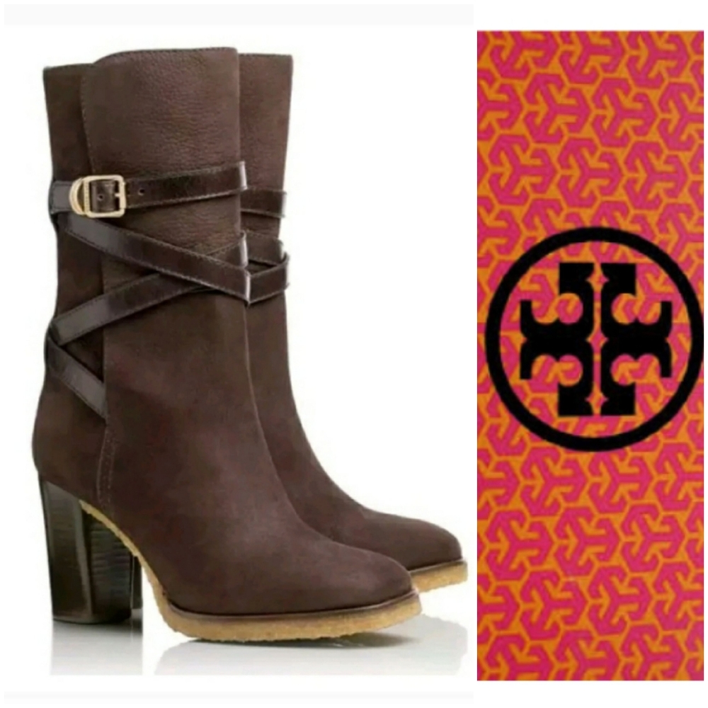 Tory Burch Jamie Leather Suede Boots